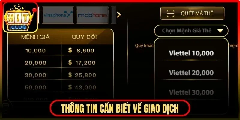 Câu Hỏi Thường Gặp Hitclub Giải Đáp Đầy Đủ Cho Người Mới 2 Hitclub Những thông tin cần biết về giao dịch nạp và rút tiền