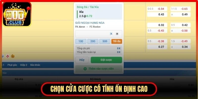 Kèo Tài Xỉu Hitclub - Cách Chơi Và Kinh Nghiệm Thắng Lớn 4 Hitclub Chọn cược có tính ổn định cao